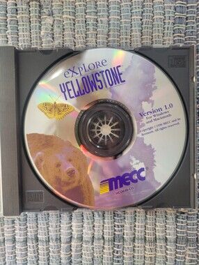 Mecc Explore Yellowstone Version 1.0 Windows Mac Computer CD-ROM PC Game 1996